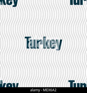Turkey sign. Seamless pattern with geometric texture. Vector illustration Stock Vector