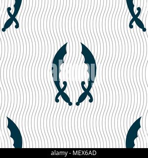Saber sign. Seamless pattern with geometric texture. Vector illustration Stock Vector