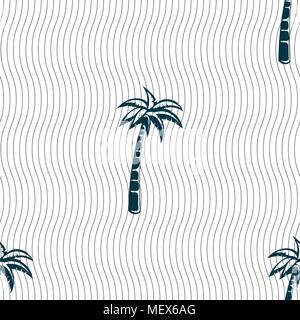 Palm sign. Seamless pattern with geometric texture. Vector illustration Stock Vector