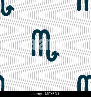 Scorpio sign. Seamless pattern with geometric texture. Vector illustration Stock Vector
