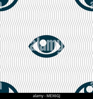 Eye sign. Seamless pattern with geometric texture. Vector illustration Stock Vector