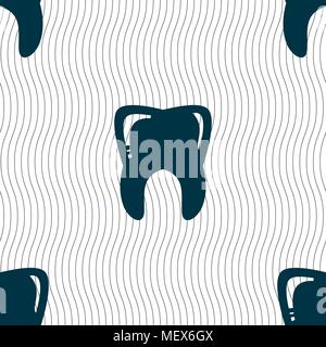 Tooth sign. Seamless pattern with geometric texture. Vector illustration Stock Vector