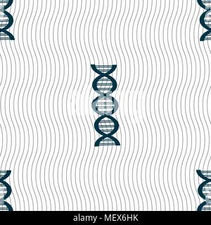 DNA sign. Seamless pattern with geometric texture. Vector illustration Stock Vector