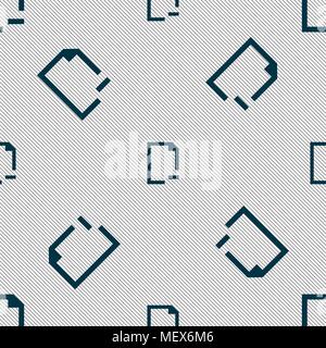 Remove Folder icon sign. Seamless pattern with geometric texture. Vector illustration Stock Vector