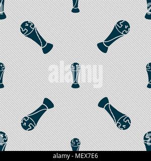 World cup icon sign. Seamless pattern with geometric texture. Vector illustration Stock Vector