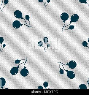 Balloons icon sign. Seamless pattern with geometric texture. Vector illustration Stock Vector