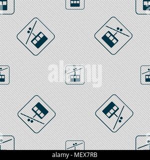 cable car line sign. Seamless pattern with geometric texture. Vector illustration Stock Vector