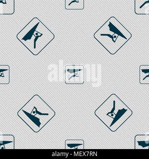 hang-gliding sign. Seamless pattern with geometric texture. Vector illustration Stock Vector