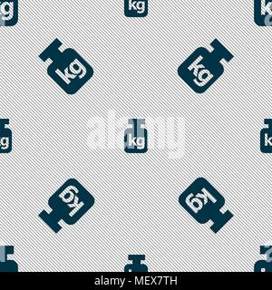 Weight sign. Seamless pattern with geometric texture. Vector illustration Stock Vector