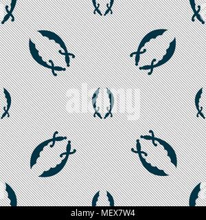 Saber sign. Seamless pattern with geometric texture. Vector illustration Stock Vector