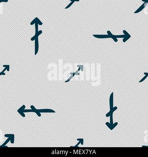 Sagittarius sign. Seamless pattern with geometric texture. Vector illustration Stock Vector