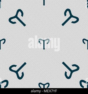 Decorative Zodiac Aries sign. Seamless pattern with geometric texture. Vector illustration Stock Vector