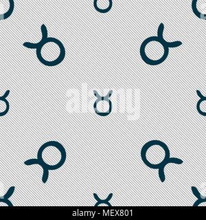 Taurus sign. Seamless pattern with geometric texture. Vector illustration Stock Vector