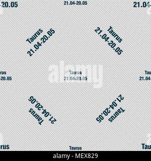 Taurus sign. Seamless pattern with geometric texture. Vector illustration Stock Vector