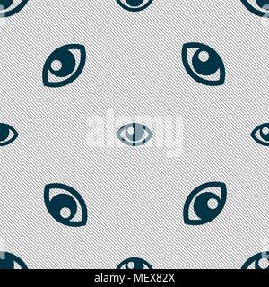 Eye sign. Seamless pattern with geometric texture. Vector illustration Stock Vector