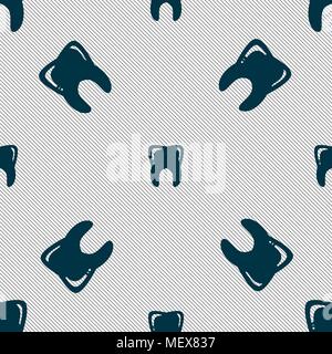 Tooth sign. Seamless pattern with geometric texture. Vector illustration Stock Vector