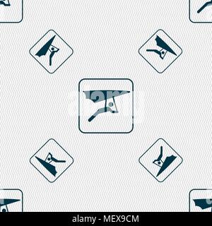 hang-gliding sign. Seamless pattern with geometric texture. Vector illustration Stock Vector