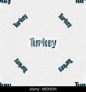 Turkey sign. Seamless pattern with geometric texture. Vector illustration Stock Vector