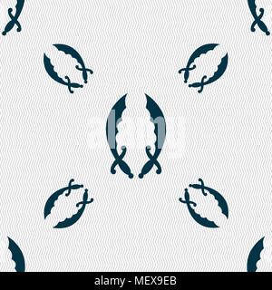 Saber sign. Seamless pattern with geometric texture. Vector illustration Stock Vector