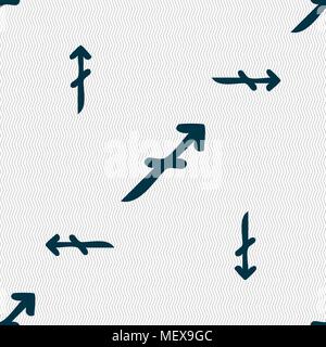 Sagittarius sign. Seamless pattern with geometric texture. Vector illustration Stock Vector