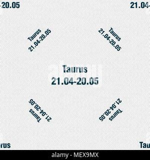 Taurus sign. Seamless pattern with geometric texture. Vector illustration Stock Vector
