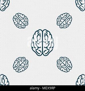 Brain sign. Seamless pattern with geometric texture. Vector illustration Stock Vector