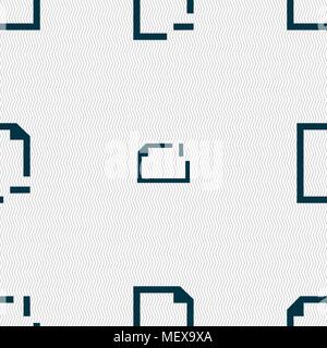 Remove Folder icon sign. Seamless pattern with geometric texture. Vector illustration Stock Vector