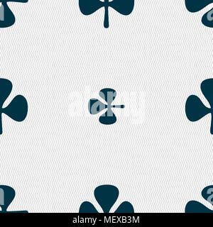 Clover sign. Seamless pattern with geometric texture. Vector illustration Stock Vector