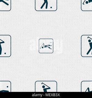 Golf sign. Seamless pattern with geometric texture. Vector illustration Stock Vector