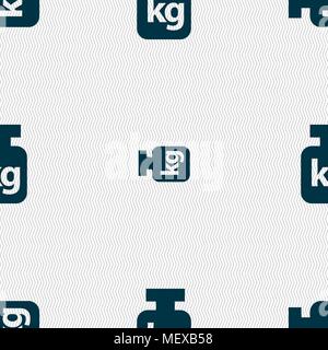 Weight sign. Seamless pattern with geometric texture. Vector illustration Stock Vector