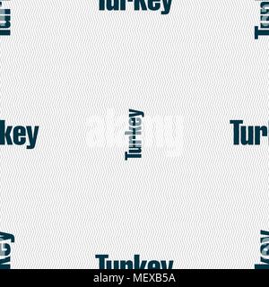 Turkey sign. Seamless pattern with geometric texture. Vector illustration Stock Vector