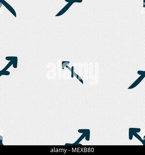 Sagittarius sign. Seamless pattern with geometric texture. Vector illustration Stock Vector