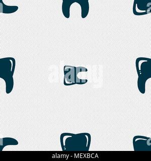 Tooth sign. Seamless pattern with geometric texture. Vector illustration Stock Vector
