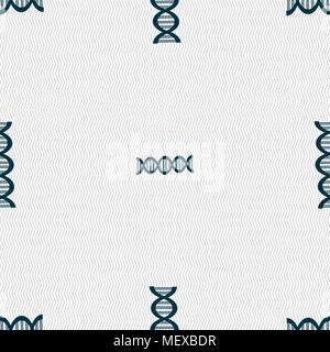 DNA sign. Seamless pattern with geometric texture. Vector illustration Stock Vector