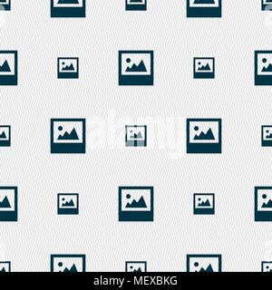 File JPG icon sign. Seamless pattern with geometric texture. Vector illustration Stock Vector