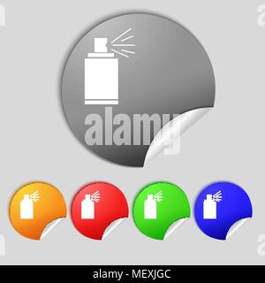Graffiti spray can sign icon. Aerosol paint symbol. Symbols on the ...