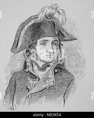 Barthelemy Catherine Joubert (1769-1799). French general. Portrait. Engraving, 19th century. Stock Photo