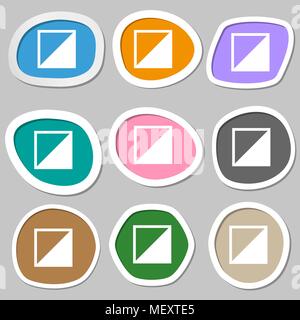 contrast icon sign. Multicolored paper stickers. Vector illustration Stock Vector