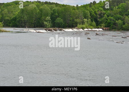 The Savannah rapids at the Savannah river in Augusta, Georgia. Stock Photo