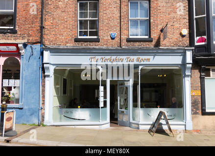 The Yorkshire Tea Room, Ripon, North Yorkshire, England, UKcafe Stock Photo