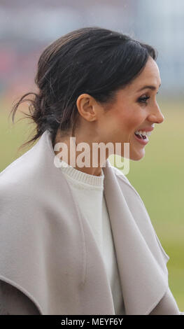 Prince Harry and Meghan Markle visit Titanic Belfast, voted the World’s Leading Tourist Attraction, during their visit to Northern Ireland.  Featuring: Meghan Markle Where: Lisburn, United Kingdom When: 23 Mar 2018 Credit: John Rainford/WENN.com Stock Photo