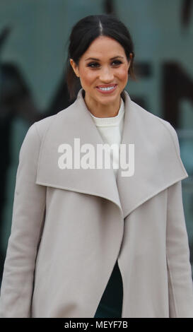 Prince Harry and Meghan Markle visit Titanic Belfast, voted the World’s Leading Tourist Attraction, during their visit to Northern Ireland.  Featuring: Meghan Markle Where: Lisburn, United Kingdom When: 23 Mar 2018 Credit: John Rainford/WENN.com Stock Photo