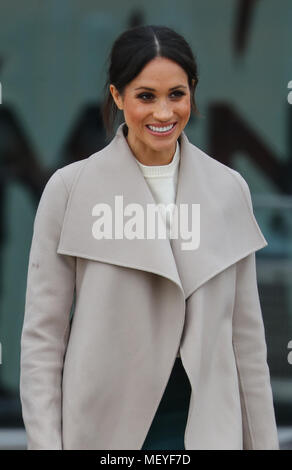 Prince Harry and Meghan Markle visit Titanic Belfast, voted the World’s Leading Tourist Attraction, during their visit to Northern Ireland.  Featuring: Meghan Markle Where: Lisburn, United Kingdom When: 23 Mar 2018 Credit: John Rainford/WENN.com Stock Photo