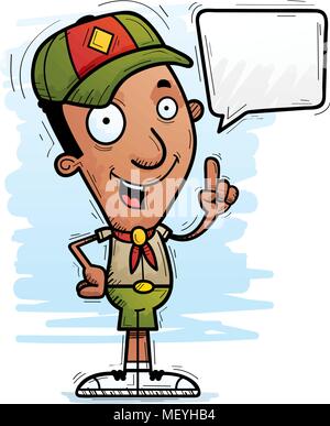 A happy cartoon boy scout with an idea Stock Vector Image & Art - Alamy