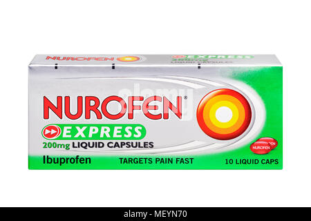 Nurofen Express Box, Cut Out Stock Photo
