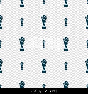 World cup icon sign. Seamless pattern with geometric texture. Vector illustration Stock Vector