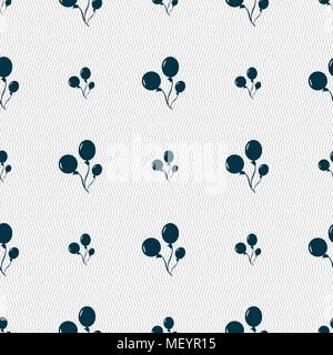 Balloons icon sign. Seamless pattern with geometric texture. Vector illustration Stock Vector