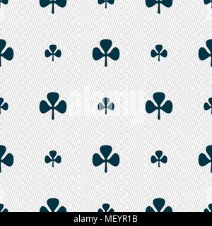 Clover sign. Seamless pattern with geometric texture. Vector illustration Stock Vector