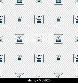 cable car line sign. Seamless pattern with geometric texture. Vector illustration Stock Vector