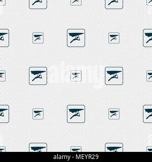 hang-gliding sign. Seamless pattern with geometric texture. Vector illustration Stock Vector
